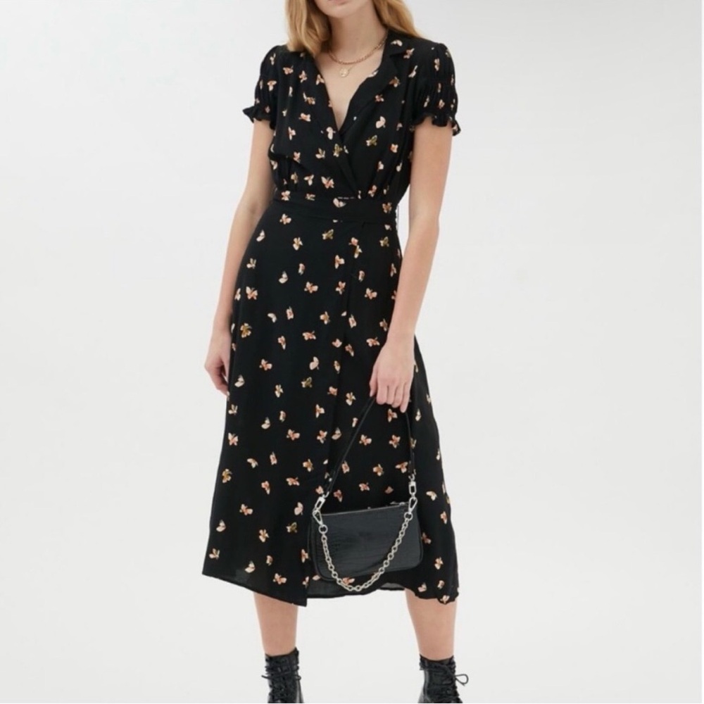 UO black butterfly dress